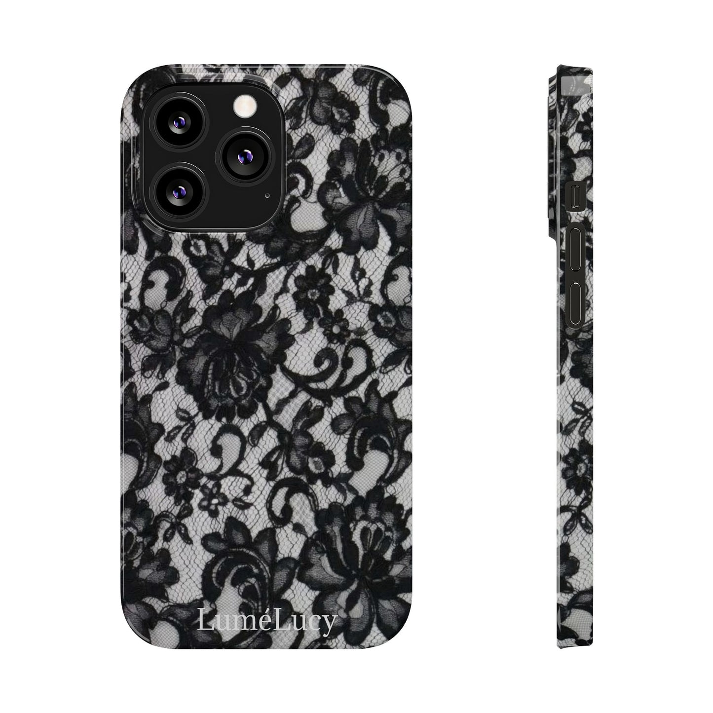 Elegant Floral Lace Slim Phone Cases, Stylish Accessories for Her, Chic Gift for Birthdays, Weddings, Fashionable Tech Gear