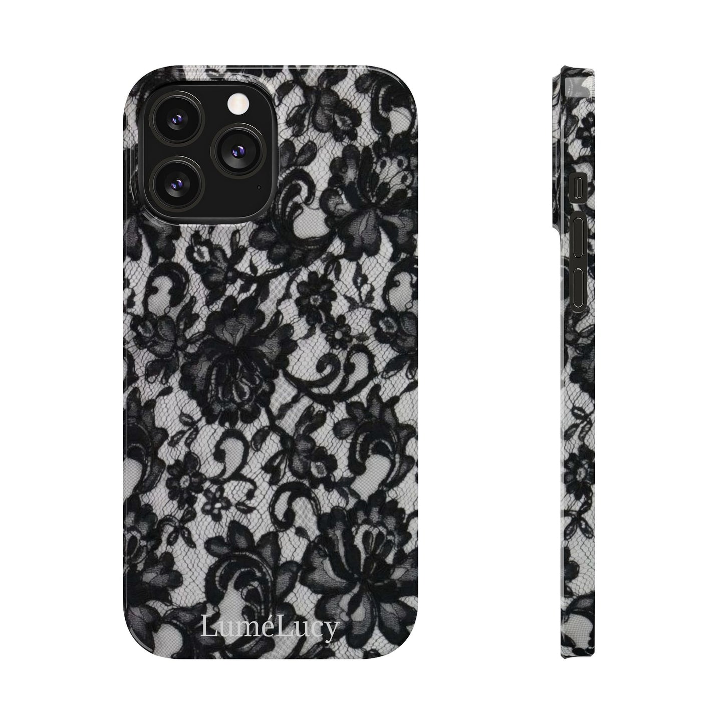 Elegant Floral Lace Slim Phone Cases, Stylish Accessories for Her, Chic Gift for Birthdays, Weddings, Fashionable Tech Gear