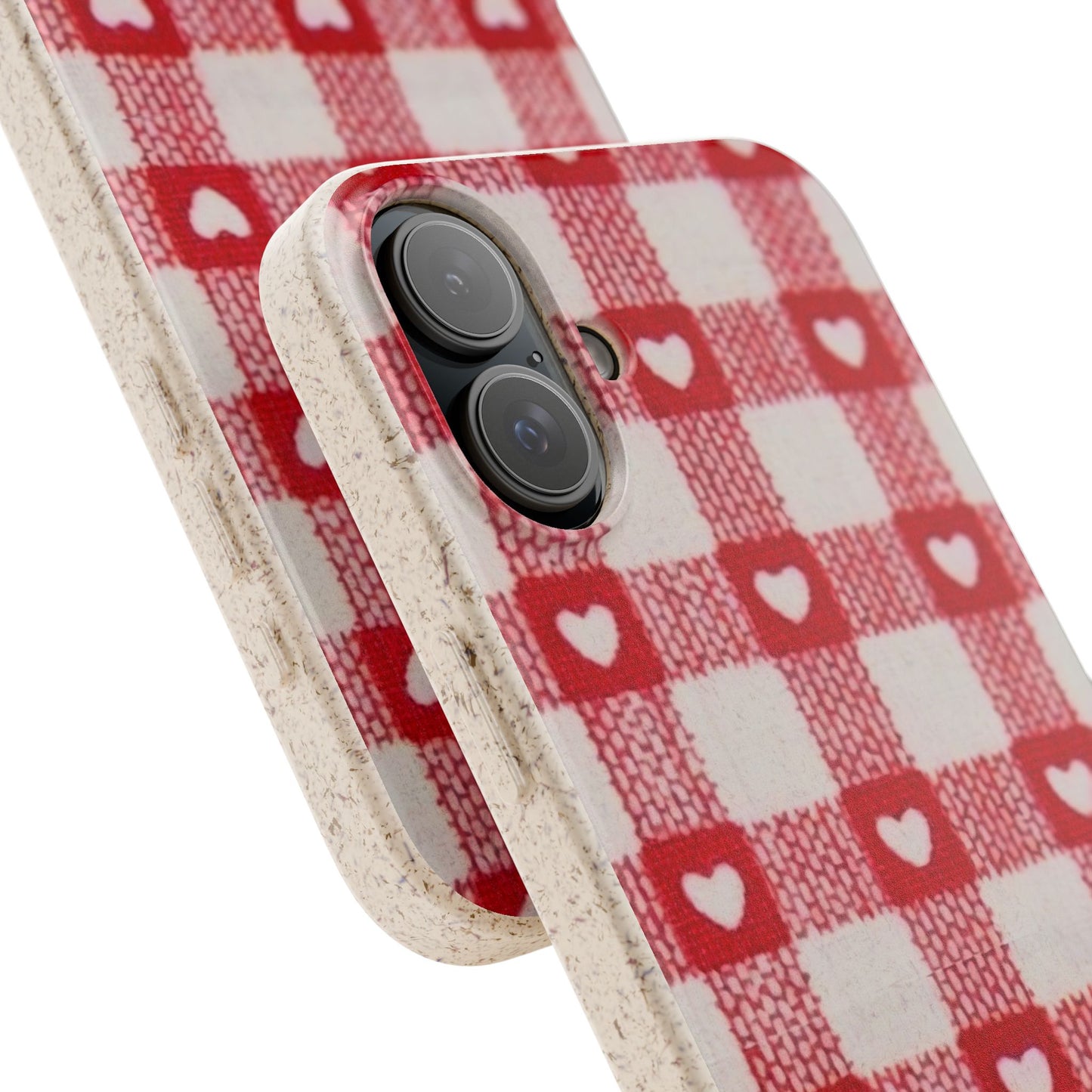 Heart Checkered Biodegradable