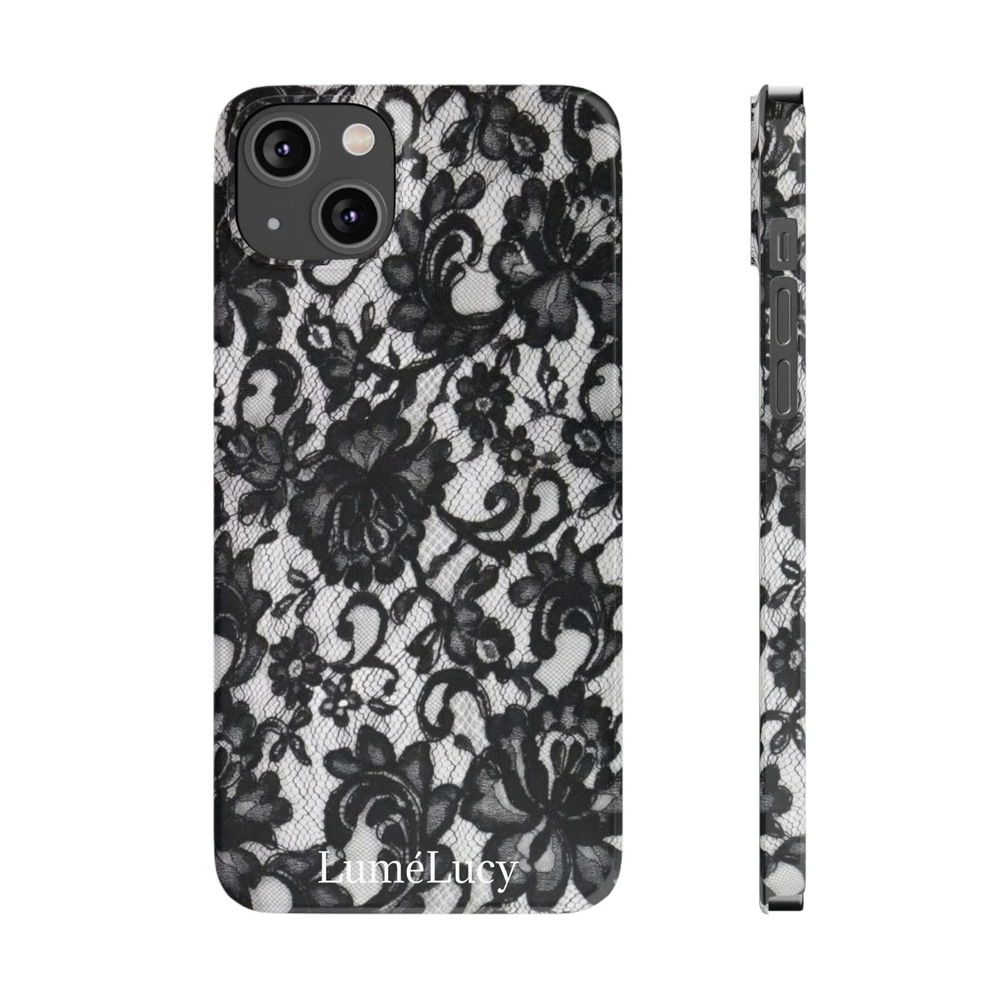Elegant Floral Lace Slim Phone Cases, Stylish Accessories for Her, Chic Gift for Birthdays, Weddings, Fashionable Tech Gear
