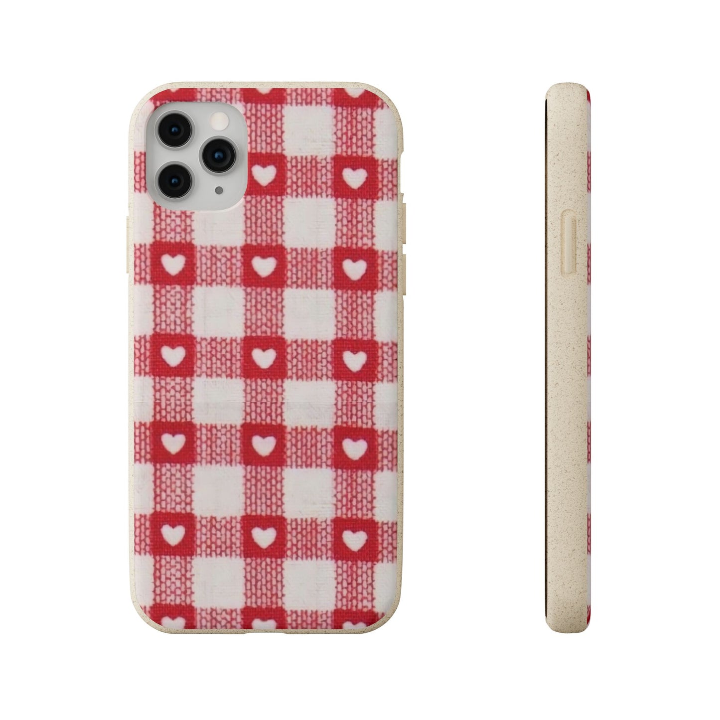 Heart Checkered Biodegradable