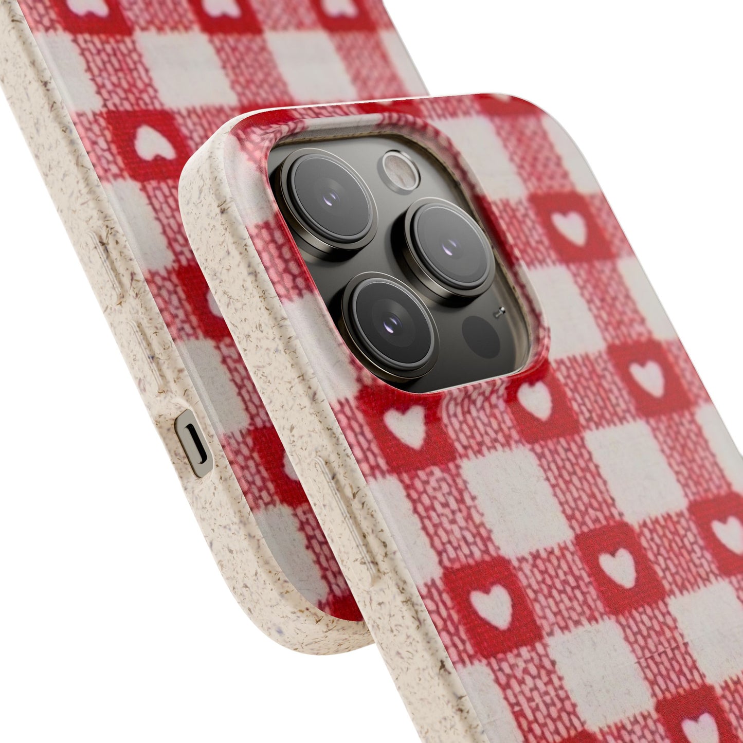Heart Checkered Biodegradable