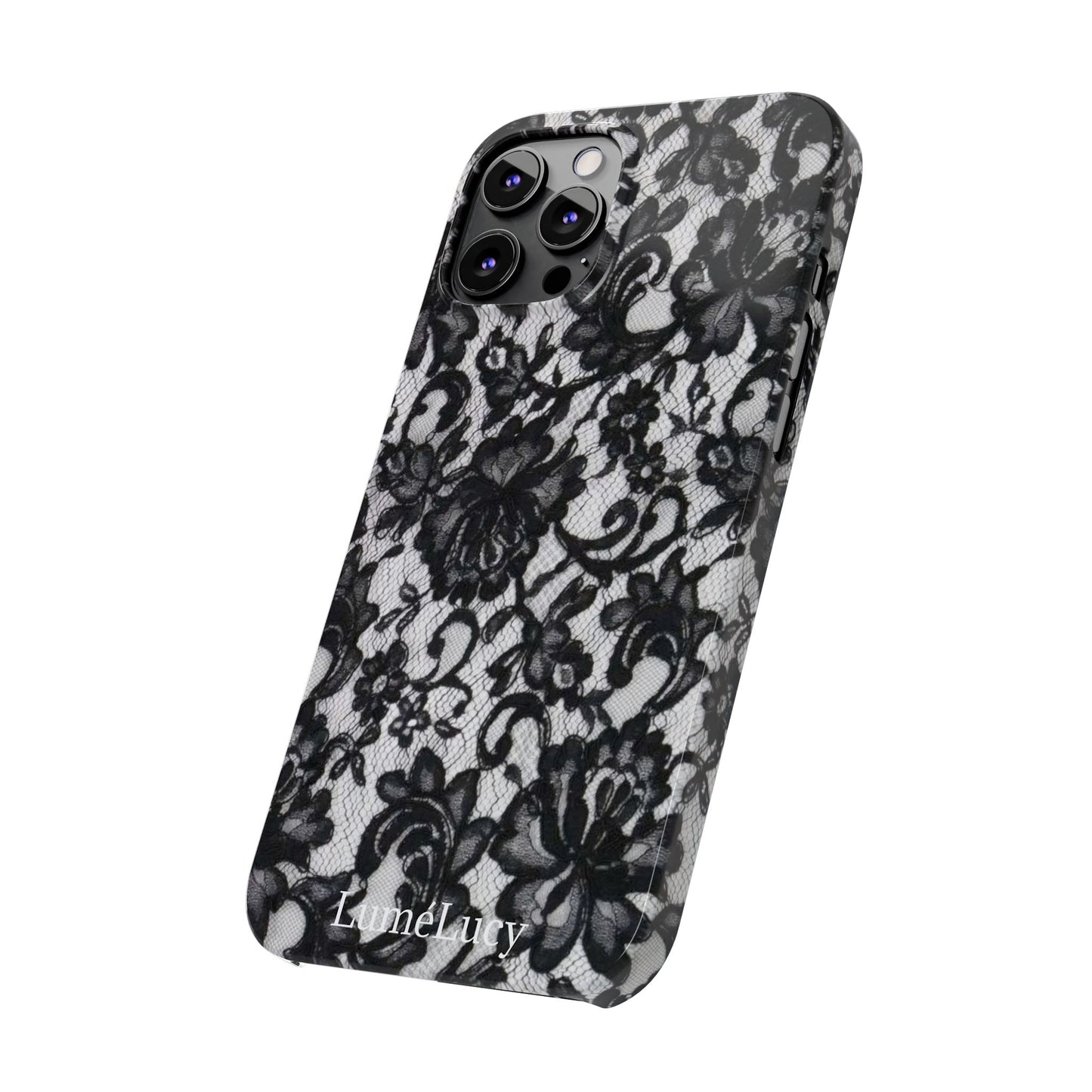 Elegant Floral Lace Slim Phone Cases, Stylish Accessories for Her, Chic Gift for Birthdays, Weddings, Fashionable Tech Gear