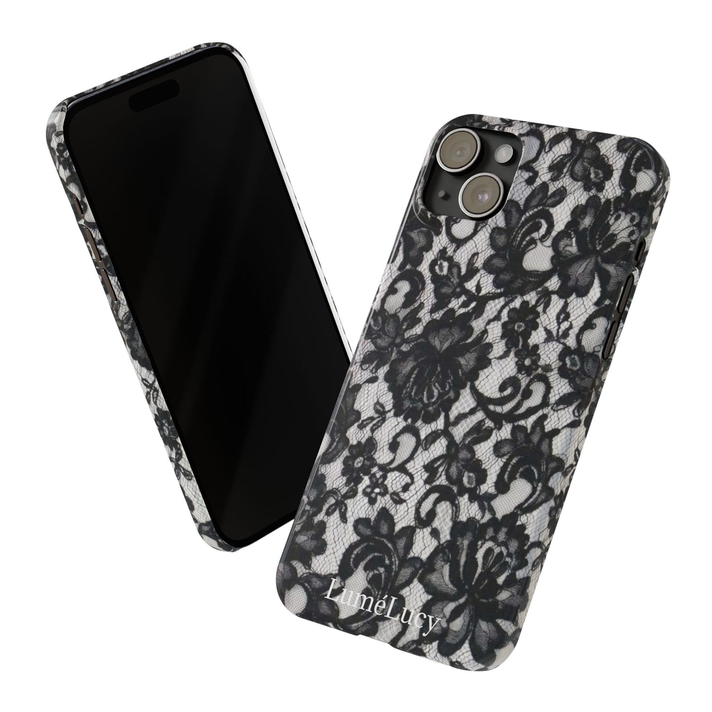 Elegant Floral Lace Slim Phone Cases, Stylish Accessories for Her, Chic Gift for Birthdays, Weddings, Fashionable Tech Gear
