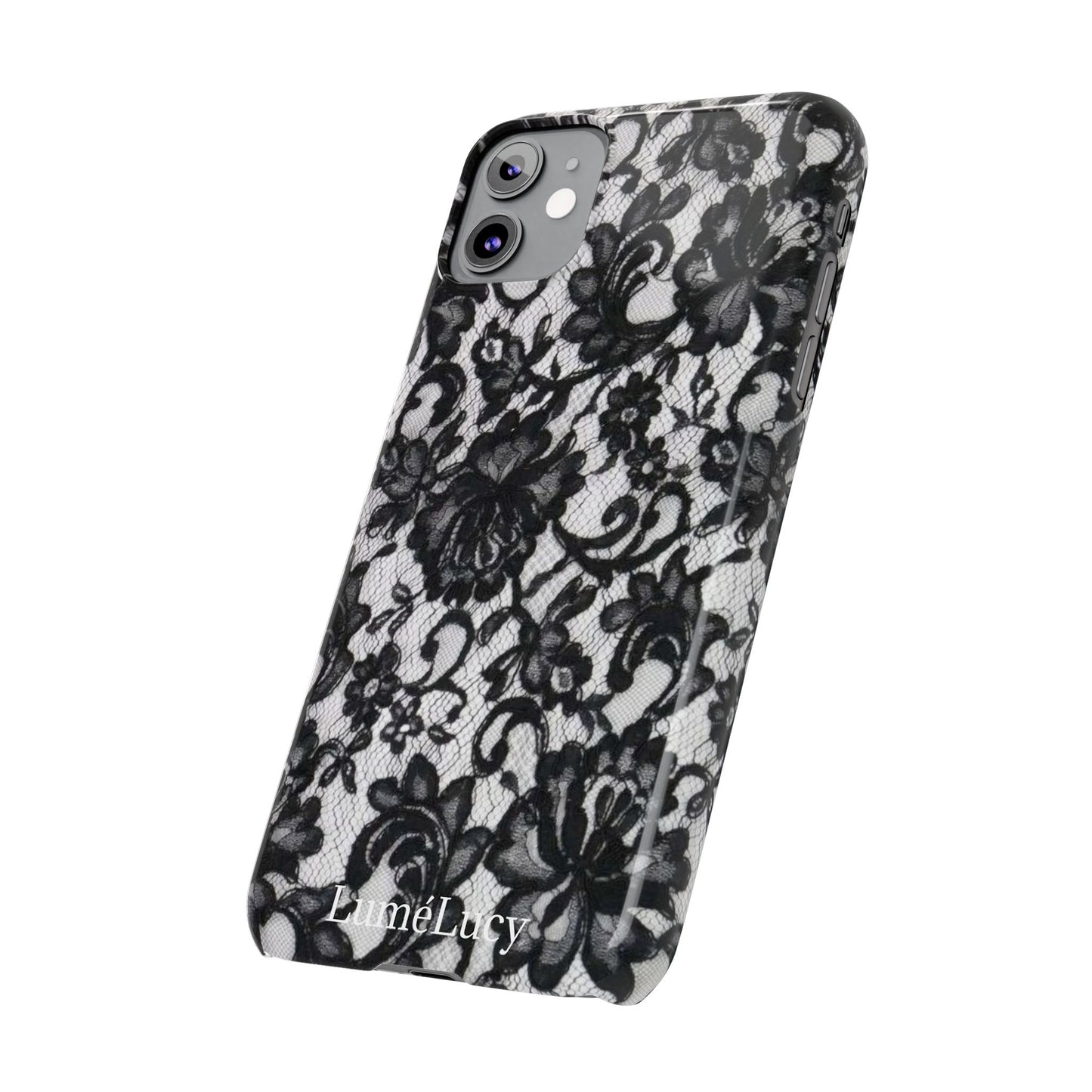 Elegant Floral Lace Slim Phone Cases, Stylish Accessories for Her, Chic Gift for Birthdays, Weddings, Fashionable Tech Gear
