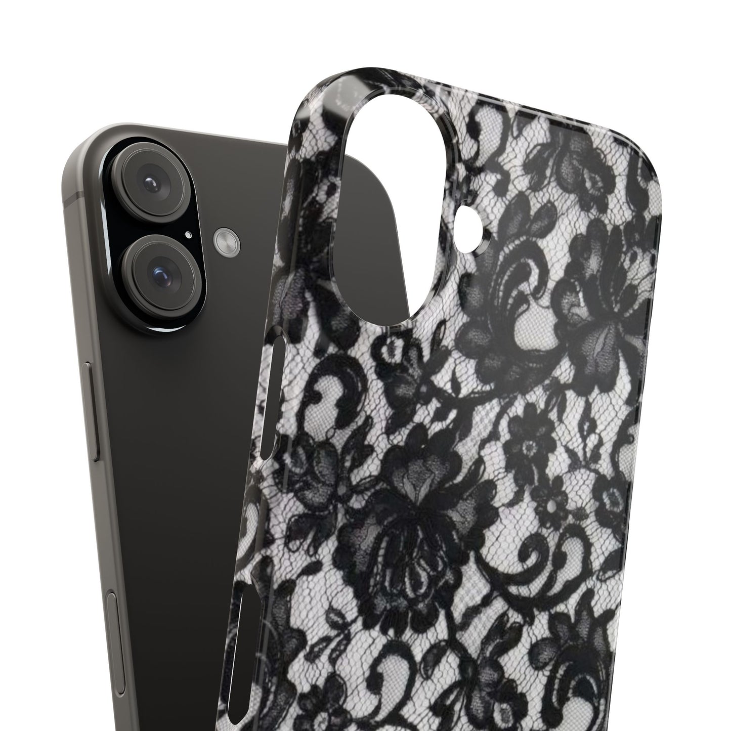 Elegant Floral Lace Slim Phone Cases, Stylish Accessories for Her, Chic Gift for Birthdays, Weddings, Fashionable Tech Gear