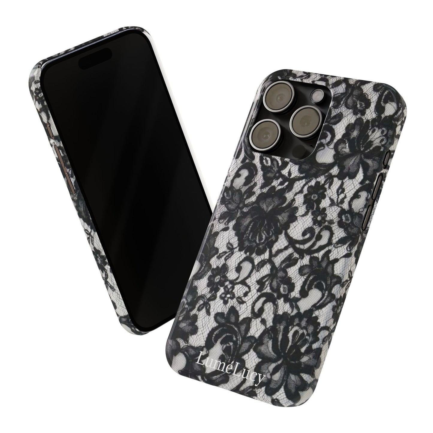 Elegant Floral Lace Slim Phone Cases, Stylish Accessories for Her, Chic Gift for Birthdays, Weddings, Fashionable Tech Gear