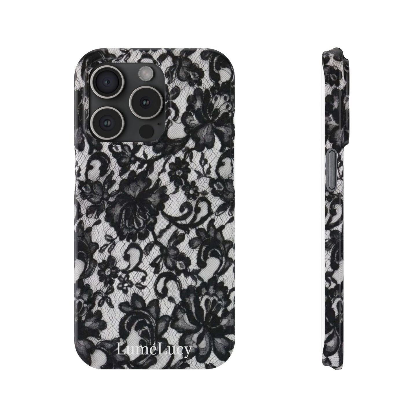 Elegant Floral Lace Slim Phone Cases, Stylish Accessories for Her, Chic Gift for Birthdays, Weddings, Fashionable Tech Gear