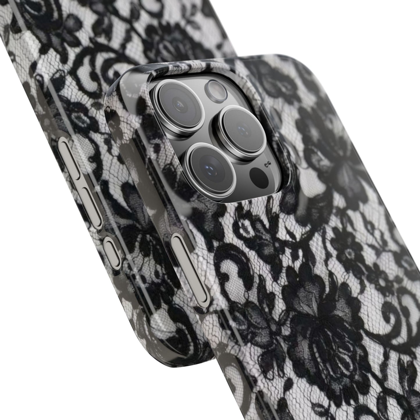 Elegant Floral Lace Slim Phone Cases, Stylish Accessories for Her, Chic Gift for Birthdays, Weddings, Fashionable Tech Gear