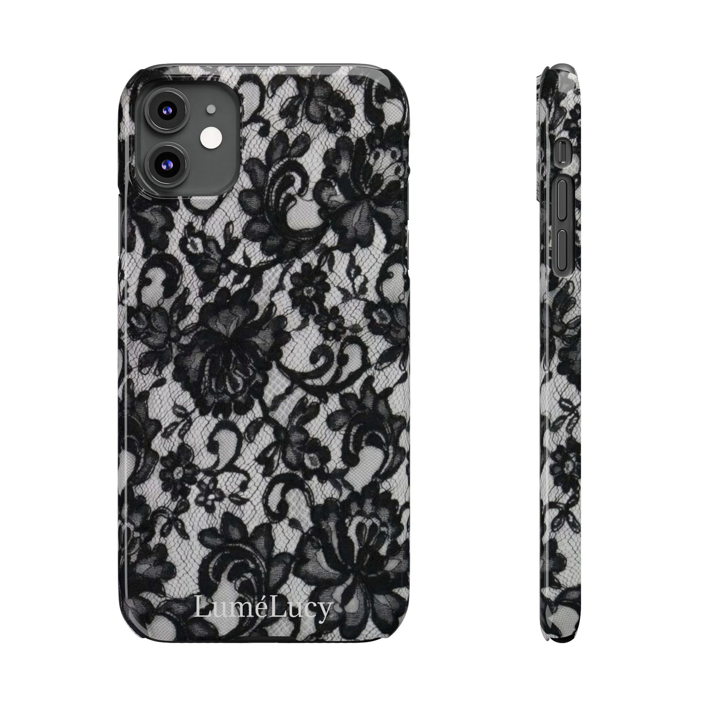 Elegant Floral Lace Slim Phone Cases, Stylish Accessories for Her, Chic Gift for Birthdays, Weddings, Fashionable Tech Gear