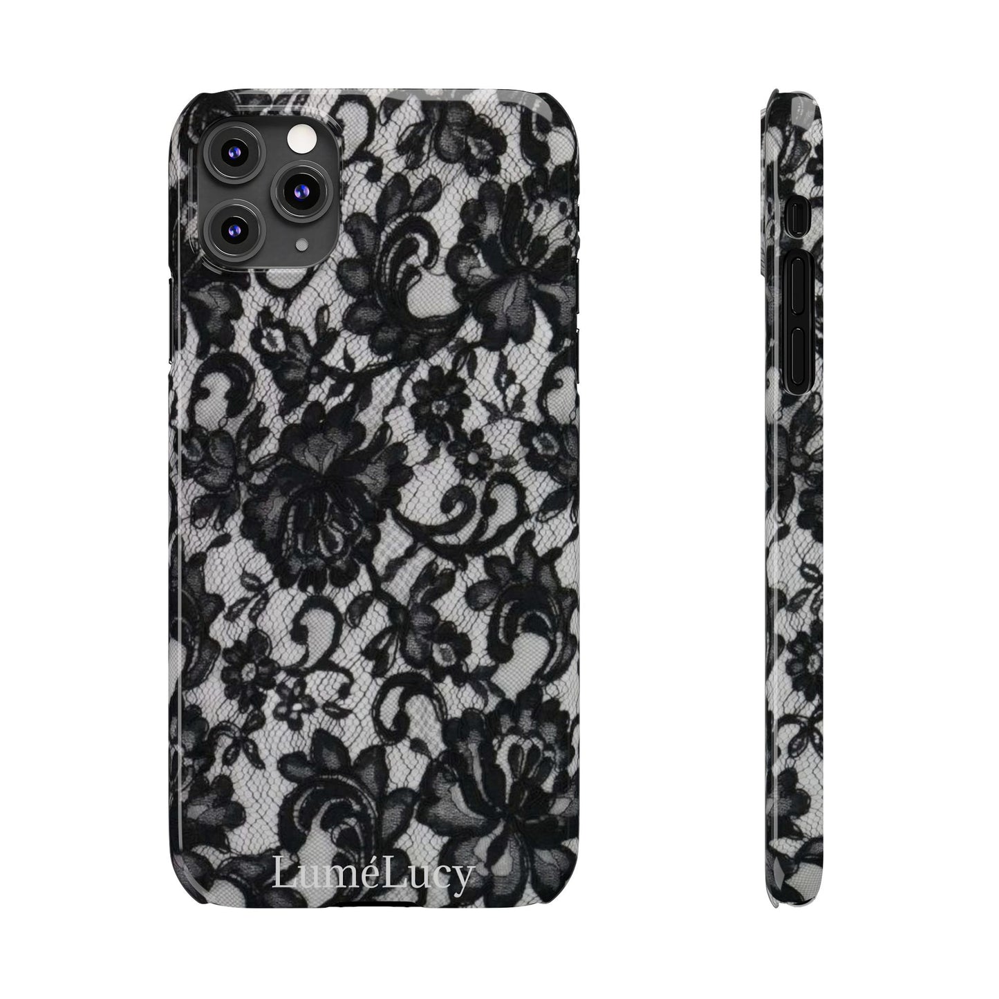 Elegant Floral Lace Slim Phone Cases, Stylish Accessories for Her, Chic Gift for Birthdays, Weddings, Fashionable Tech Gear