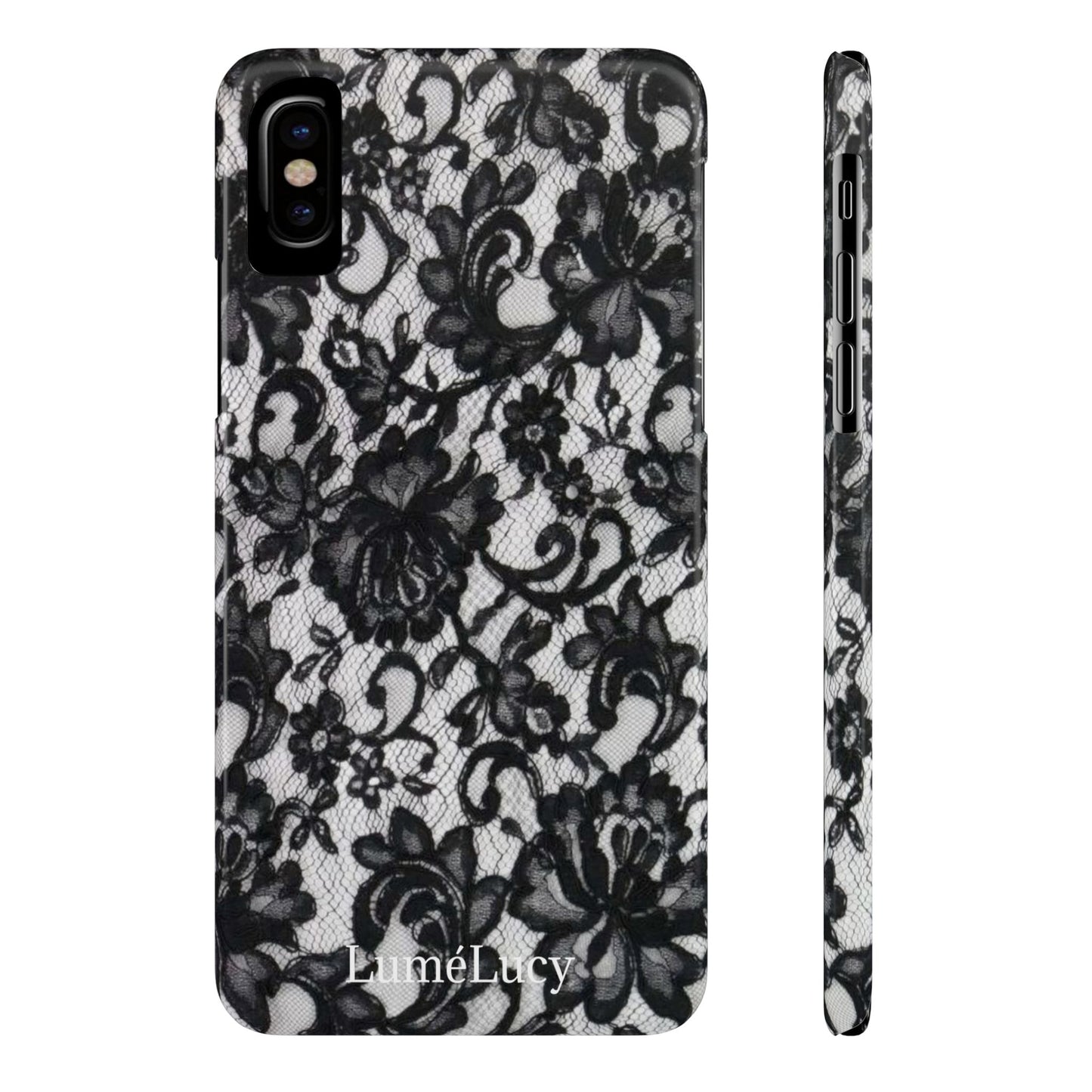 Elegant Floral Lace Slim Phone Cases, Stylish Accessories for Her, Chic Gift for Birthdays, Weddings, Fashionable Tech Gear