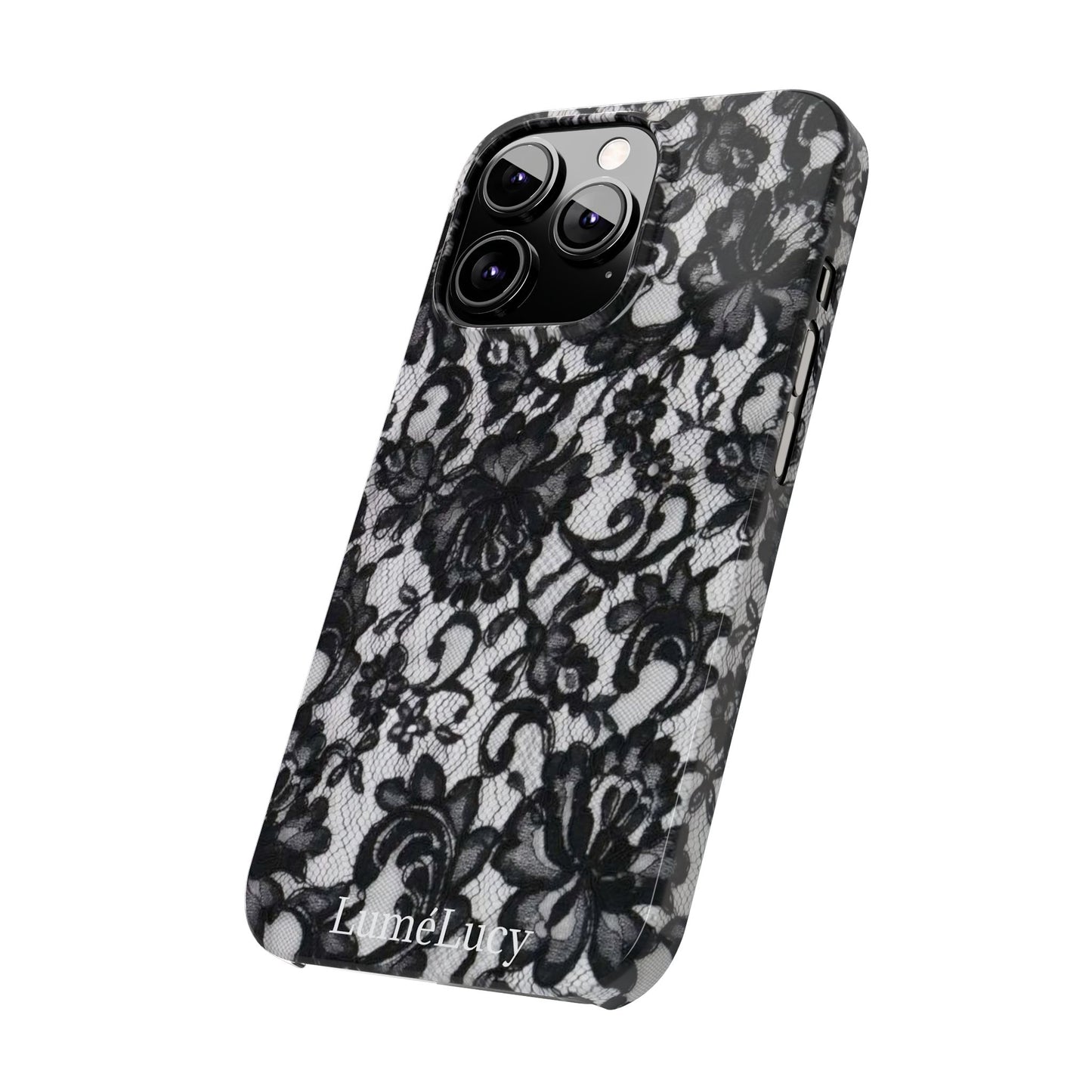 Elegant Floral Lace Slim Phone Cases, Stylish Accessories for Her, Chic Gift for Birthdays, Weddings, Fashionable Tech Gear
