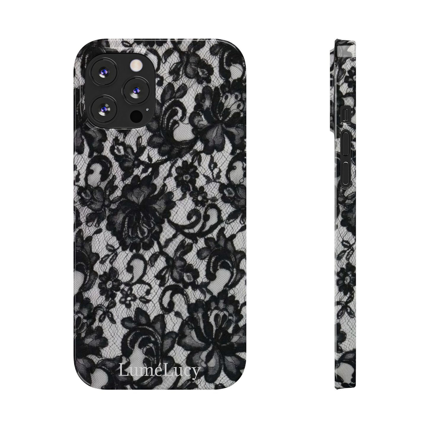 Elegant Floral Lace Slim Phone Cases, Stylish Accessories for Her, Chic Gift for Birthdays, Weddings, Fashionable Tech Gear