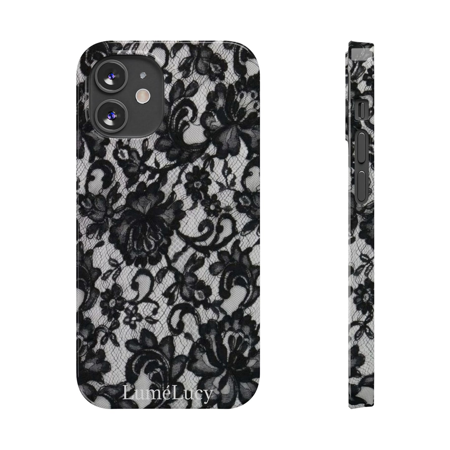 Elegant Floral Lace Slim Phone Cases, Stylish Accessories for Her, Chic Gift for Birthdays, Weddings, Fashionable Tech Gear