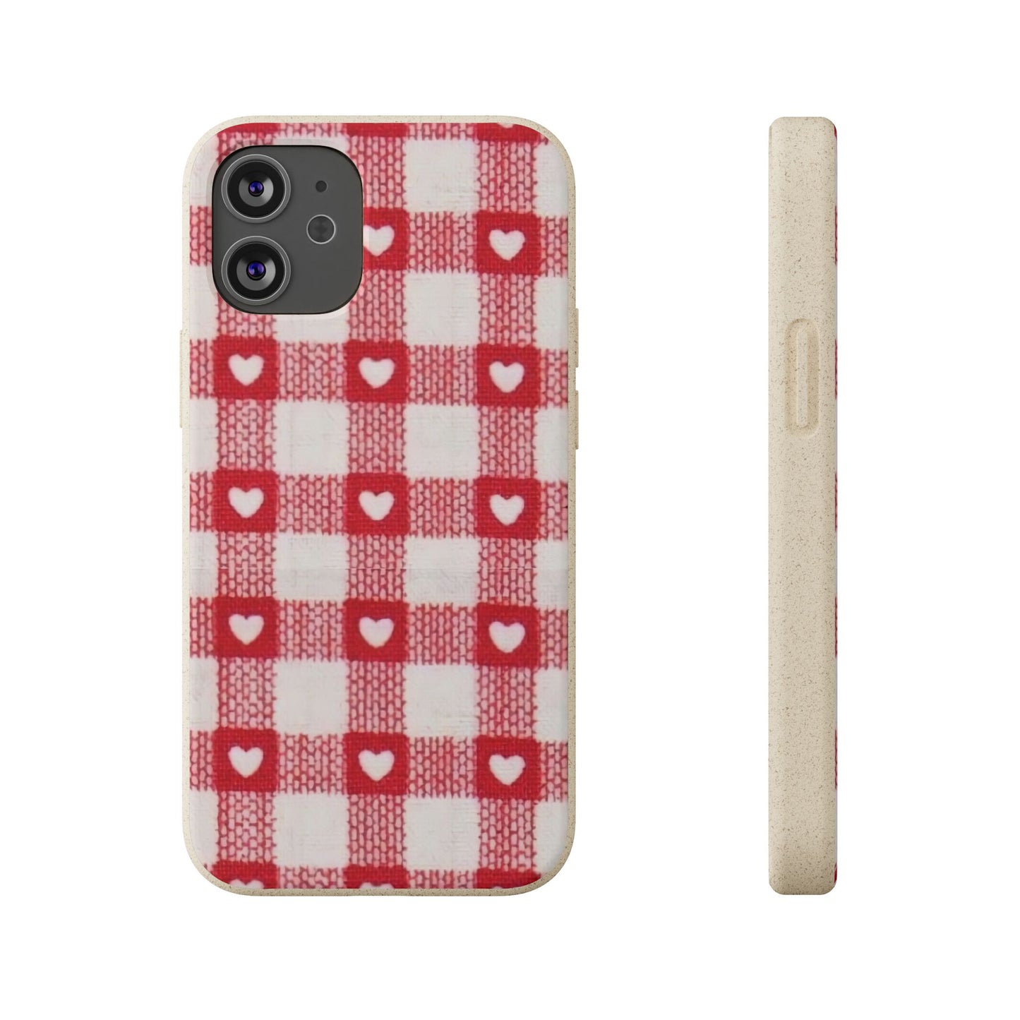 Heart Checkered Biodegradable