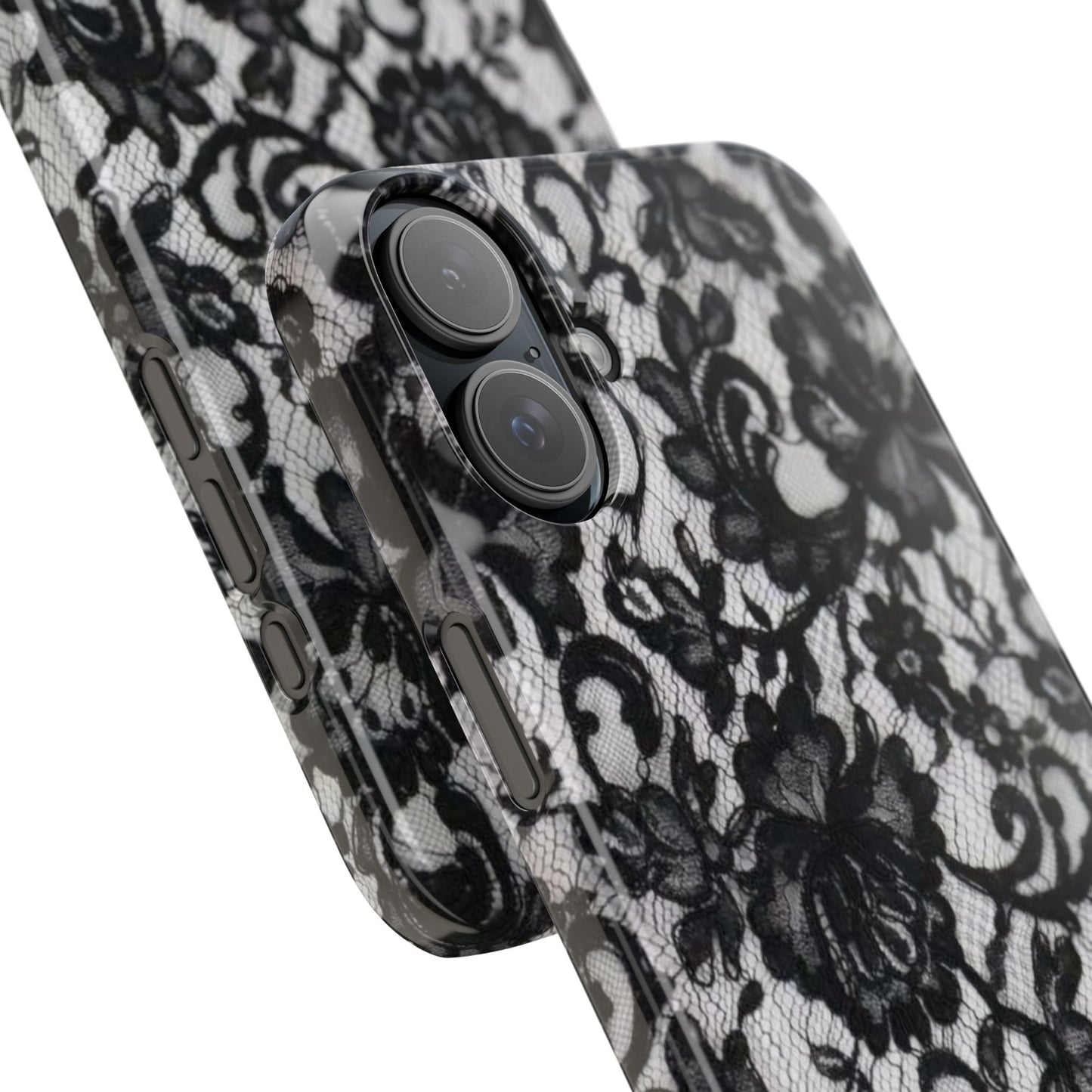 Elegant Floral Lace Slim Phone Cases, Stylish Accessories for Her, Chic Gift for Birthdays, Weddings, Fashionable Tech Gear