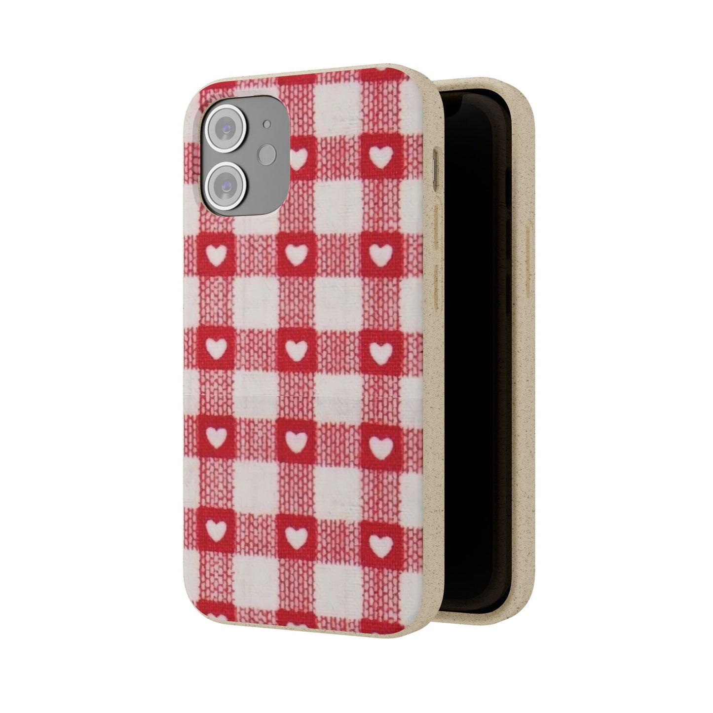 Heart Checkered Biodegradable