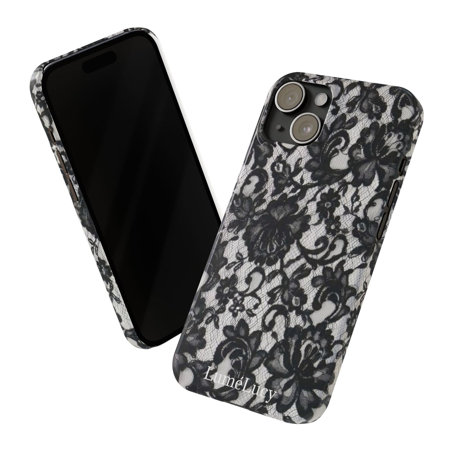 Elegant Floral Lace Slim Phone Cases, Stylish Accessories for Her, Chic Gift for Birthdays, Weddings, Fashionable Tech Gear