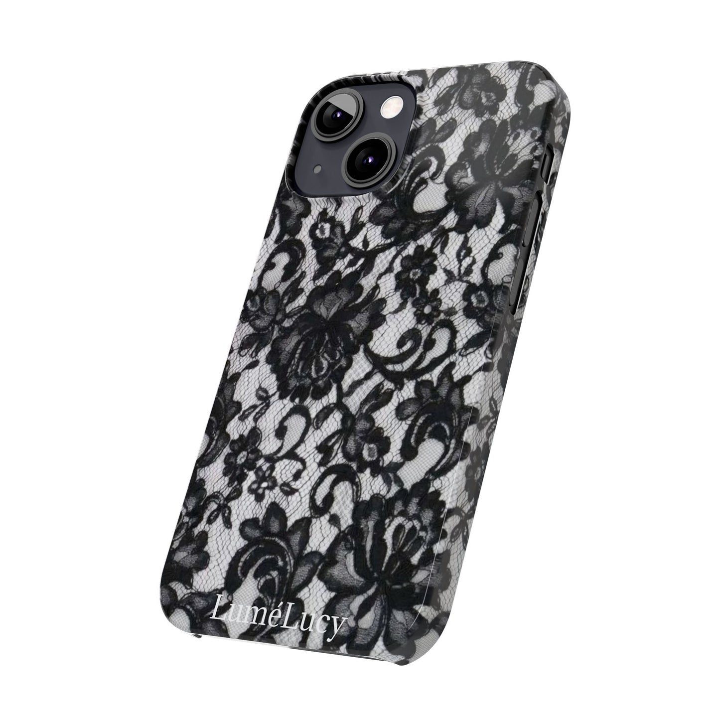 Elegant Floral Lace Slim Phone Cases, Stylish Accessories for Her, Chic Gift for Birthdays, Weddings, Fashionable Tech Gear