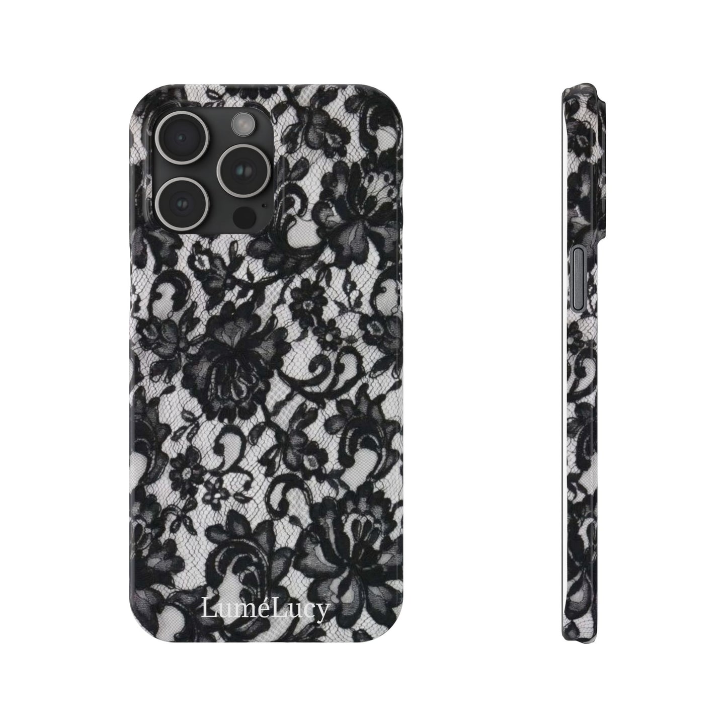 Elegant Floral Lace Slim Phone Cases, Stylish Accessories for Her, Chic Gift for Birthdays, Weddings, Fashionable Tech Gear