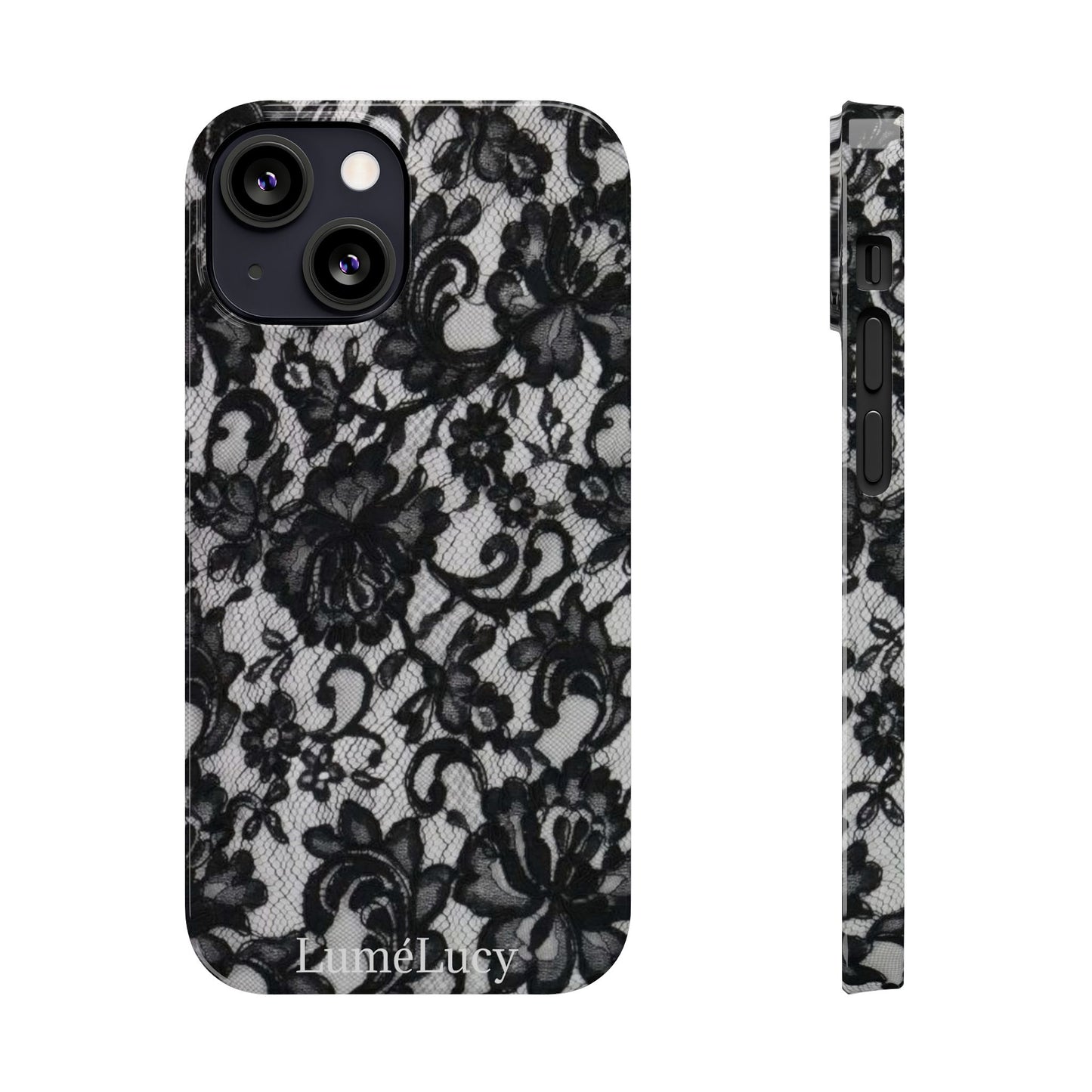 Elegant Floral Lace Slim Phone Cases, Stylish Accessories for Her, Chic Gift for Birthdays, Weddings, Fashionable Tech Gear