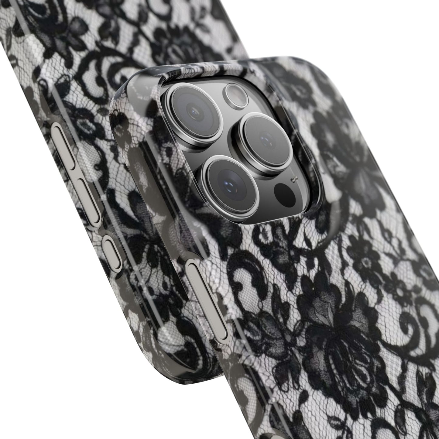 Elegant Floral Lace Slim Phone Cases, Stylish Accessories for Her, Chic Gift for Birthdays, Weddings, Fashionable Tech Gear