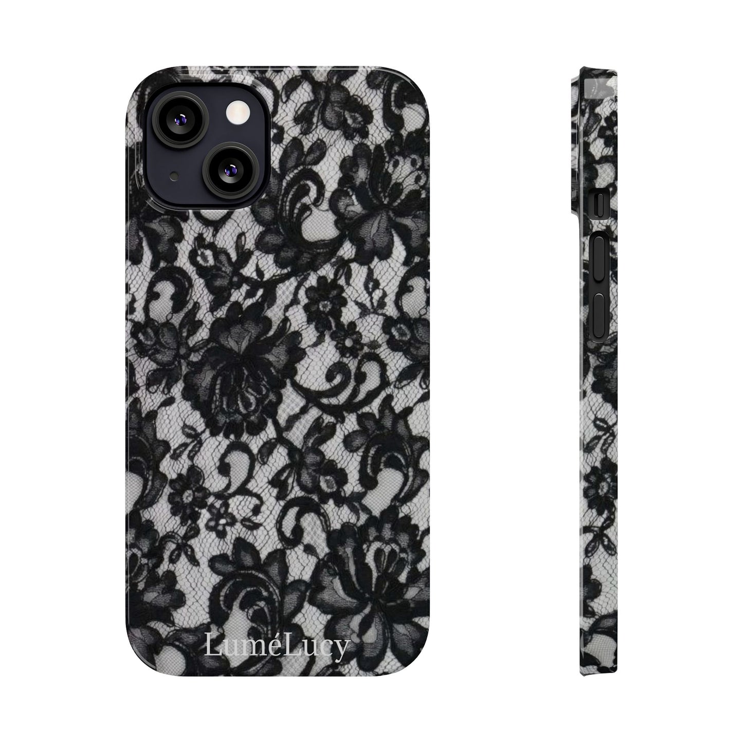 Elegant Floral Lace Slim Phone Cases, Stylish Accessories for Her, Chic Gift for Birthdays, Weddings, Fashionable Tech Gear