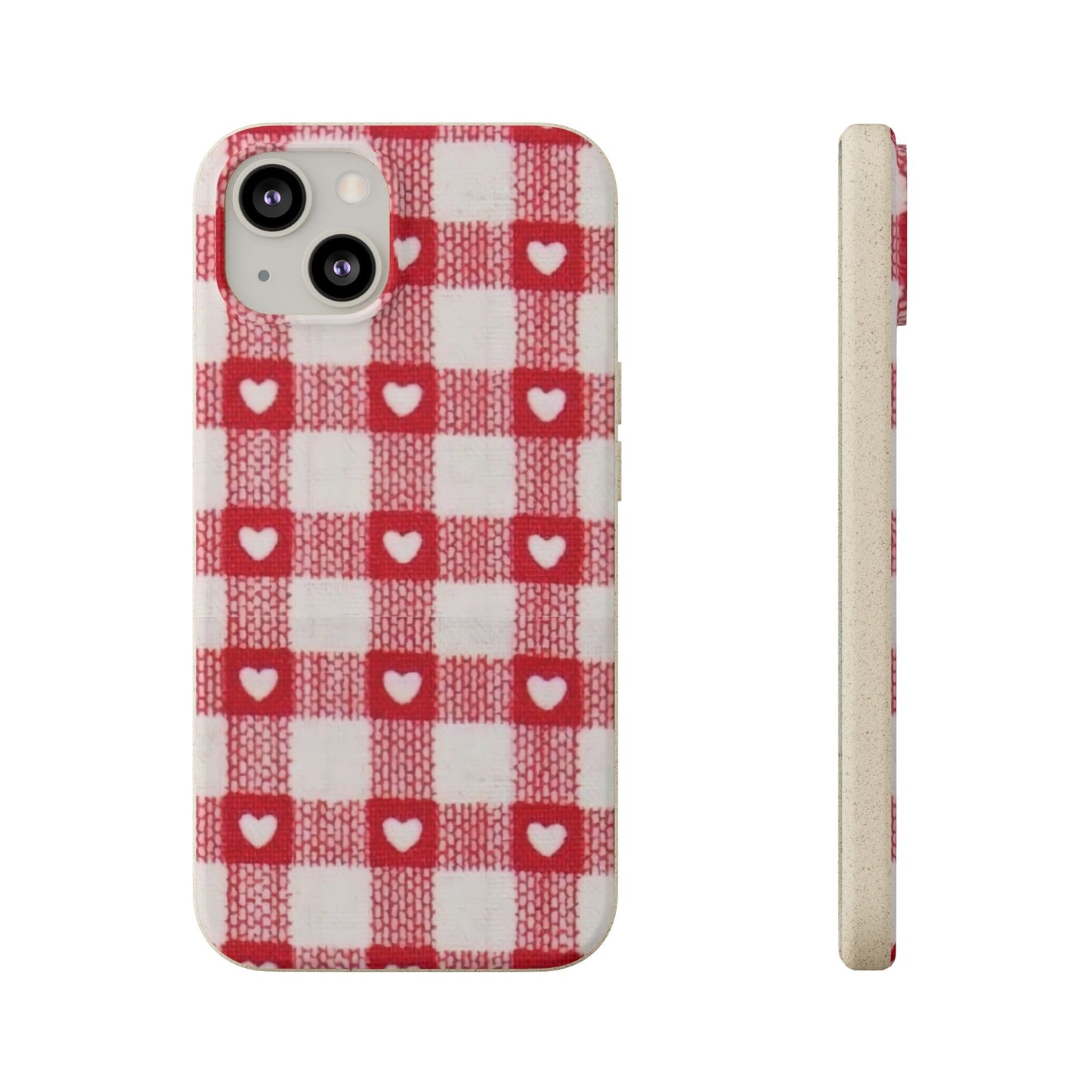 Heart Checkered Biodegradable