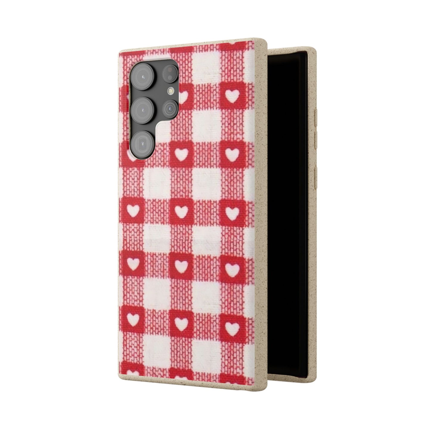 Heart Checkered Biodegradable