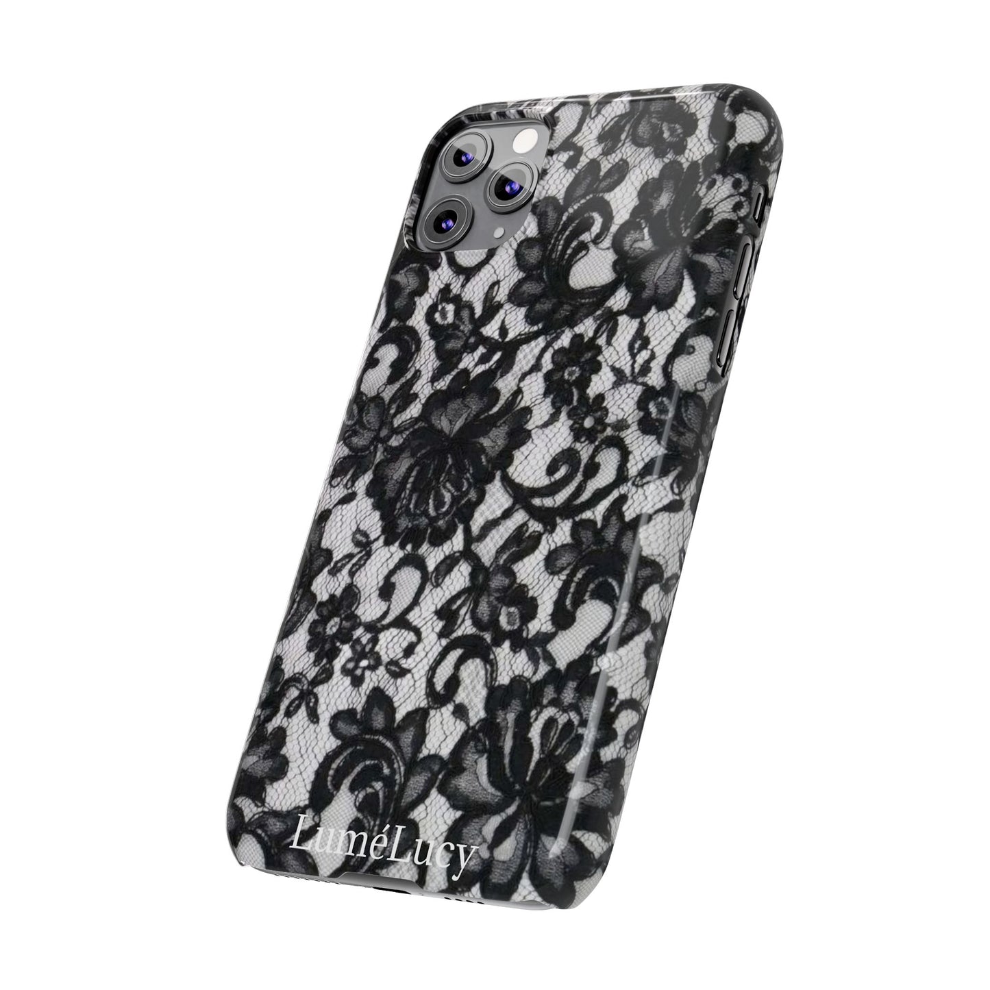 Elegant Floral Lace Slim Phone Cases, Stylish Accessories for Her, Chic Gift for Birthdays, Weddings, Fashionable Tech Gear