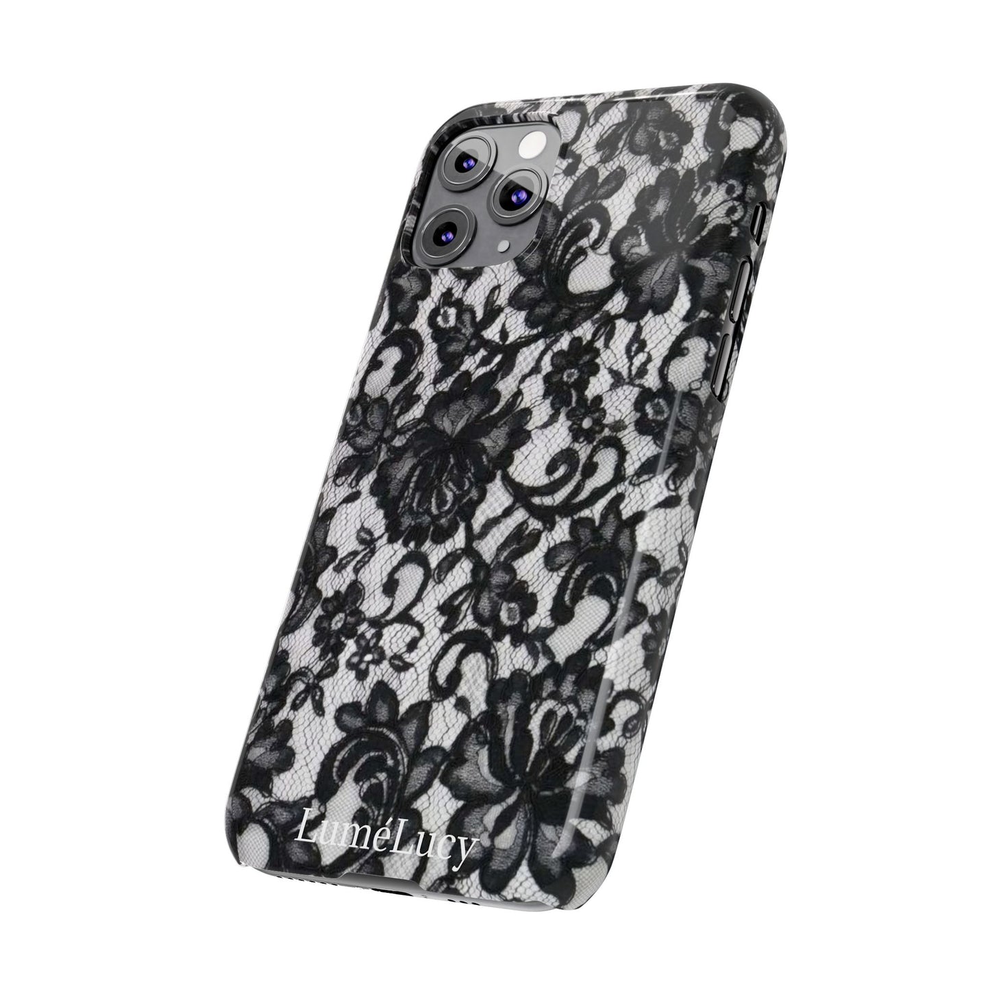 Elegant Floral Lace Slim Phone Cases, Stylish Accessories for Her, Chic Gift for Birthdays, Weddings, Fashionable Tech Gear