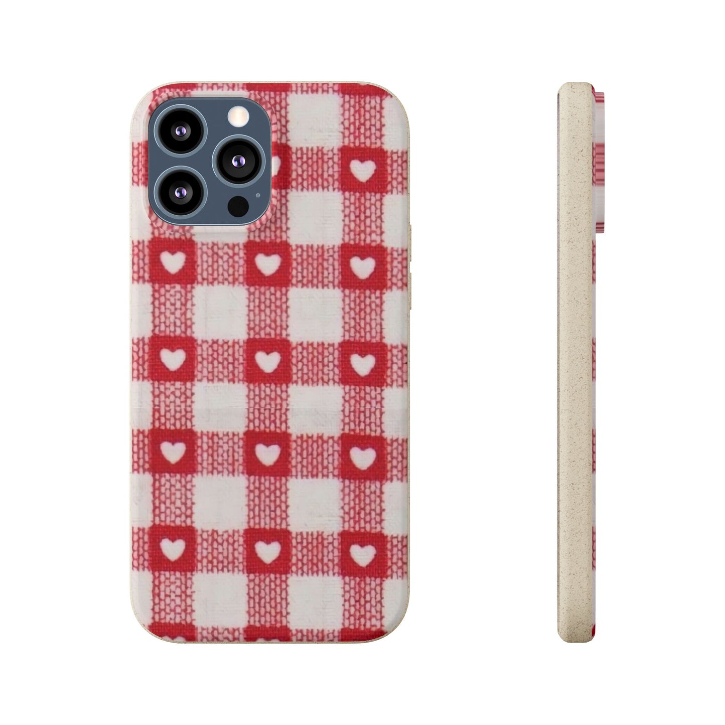 Heart Checkered Biodegradable