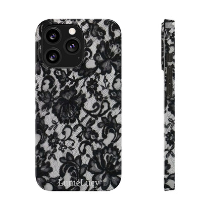 Elegant Floral Lace Slim Phone Cases, Stylish Accessories for Her, Chic Gift for Birthdays, Weddings, Fashionable Tech Gear
