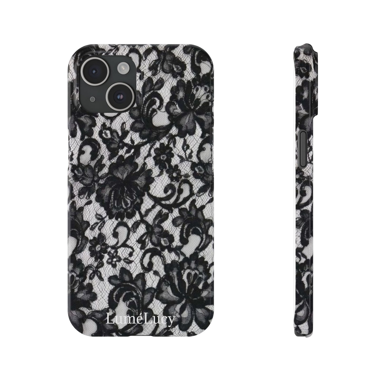 Elegant Floral Lace Slim Phone Cases, Stylish Accessories for Her, Chic Gift for Birthdays, Weddings, Fashionable Tech Gear