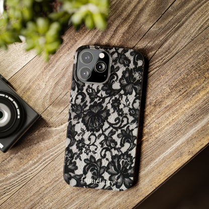 Elegant Floral Lace Slim Phone Cases, Stylish Accessories for Her, Chic Gift for Birthdays, Weddings, Fashionable Tech Gear