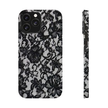 Elegant Floral Lace Slim Phone Cases, Stylish Accessories for Her, Chic Gift for Birthdays, Weddings, Fashionable Tech Gear