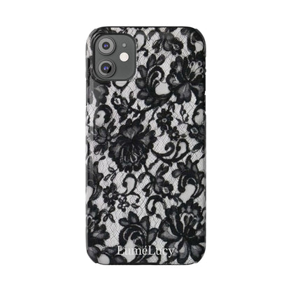 Elegant Floral Lace Slim Phone Cases, Stylish Accessories for Her, Chic Gift for Birthdays, Weddings, Fashionable Tech Gear