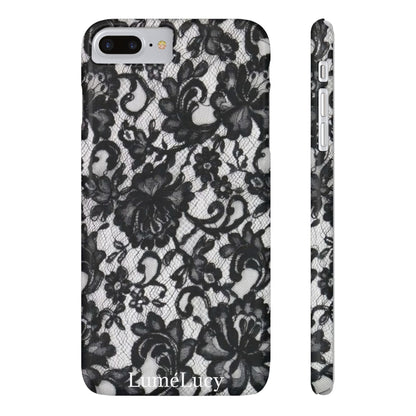 Elegant Floral Lace Slim Phone Cases, Stylish Accessories for Her, Chic Gift for Birthdays, Weddings, Fashionable Tech Gear