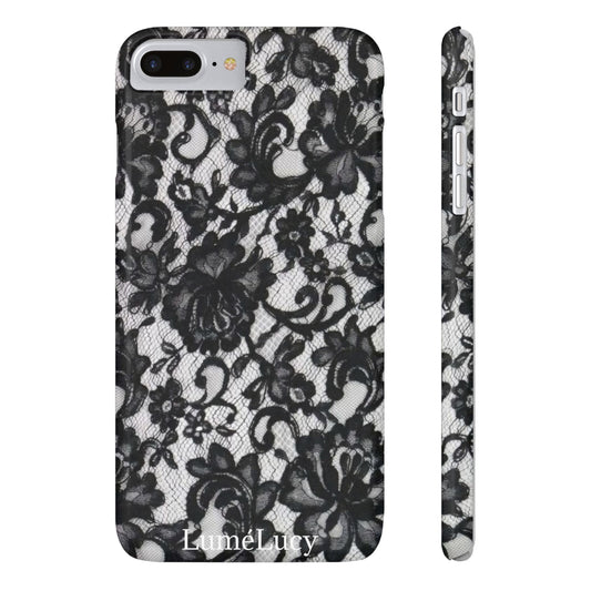 Elegant Floral Lace Slim Phone Cases, Stylish Accessories for Her, Chic Gift for Birthdays, Weddings, Fashionable Tech Gear