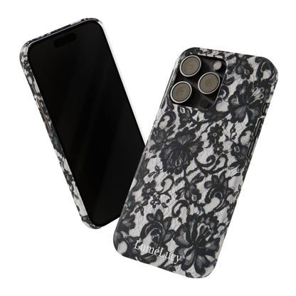 Elegant Floral Lace Slim Phone Cases, Stylish Accessories for Her, Chic Gift for Birthdays, Weddings, Fashionable Tech Gear