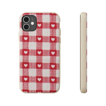 Heart Checkered Biodegradable