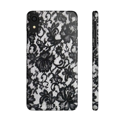Elegant Floral Lace Slim Phone Cases, Stylish Accessories for Her, Chic Gift for Birthdays, Weddings, Fashionable Tech Gear