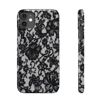 Elegant Floral Lace Slim Phone Cases, Stylish Accessories for Her, Chic Gift for Birthdays, Weddings, Fashionable Tech Gear