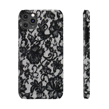 Elegant Floral Lace Slim Phone Cases, Stylish Accessories for Her, Chic Gift for Birthdays, Weddings, Fashionable Tech Gear