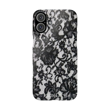 Elegant Floral Lace Slim Phone Cases, Stylish Accessories for Her, Chic Gift for Birthdays, Weddings, Fashionable Tech Gear