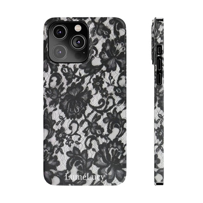 Elegant Floral Lace Slim Phone Cases, Stylish Accessories for Her, Chic Gift for Birthdays, Weddings, Fashionable Tech Gear