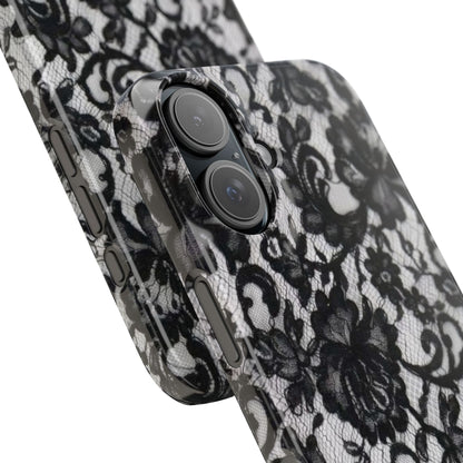 Elegant Floral Lace Slim Phone Cases, Stylish Accessories for Her, Chic Gift for Birthdays, Weddings, Fashionable Tech Gear