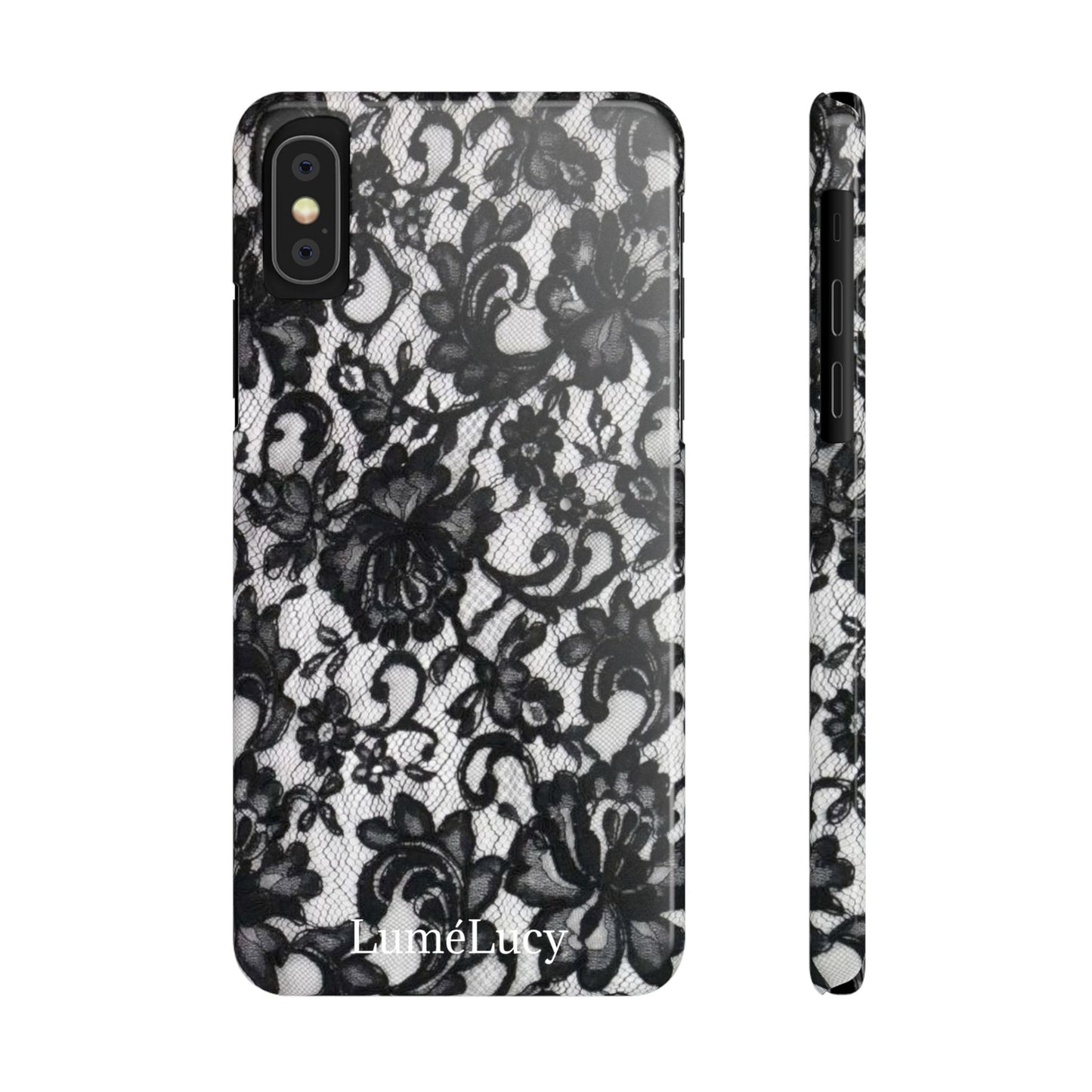 Elegant Floral Lace Slim Phone Cases, Stylish Accessories for Her, Chic Gift for Birthdays, Weddings, Fashionable Tech Gear