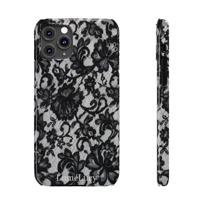 Elegant Floral Lace Slim Phone Cases, Stylish Accessories for Her, Chic Gift for Birthdays, Weddings, Fashionable Tech Gear